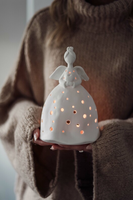 Majas Guardian Angel w. Heart for tealight inkl värmeljus