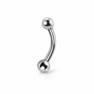 Böjd stav till piercing - Piercingsmycke i titan - Invändigt gängad böjd barbell