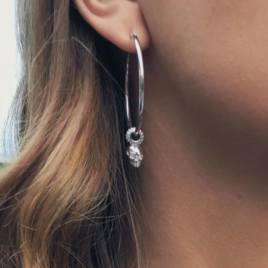 Queen Earrings Gun Metal - Bild 3