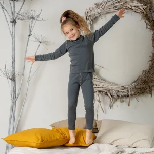 Barnbyxor 250 Merino Perfekt Grå