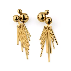 Solar Golden Cluster Earrings