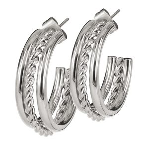 Twist Earrings Steel