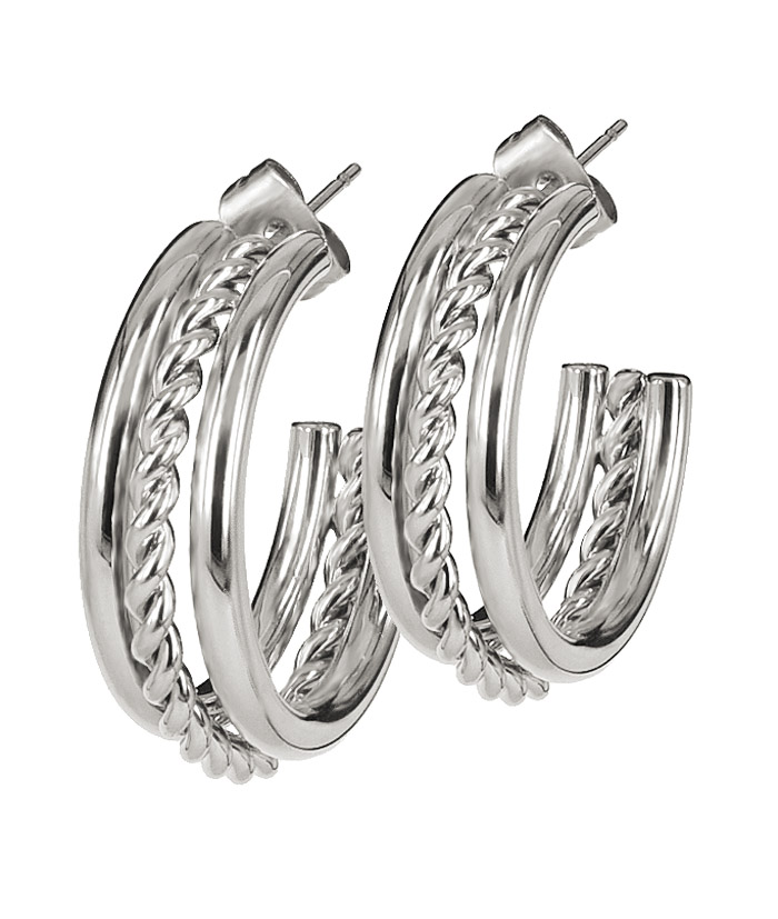Twist Earrings Steel