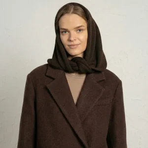 Damtriangelscarf i merinoull