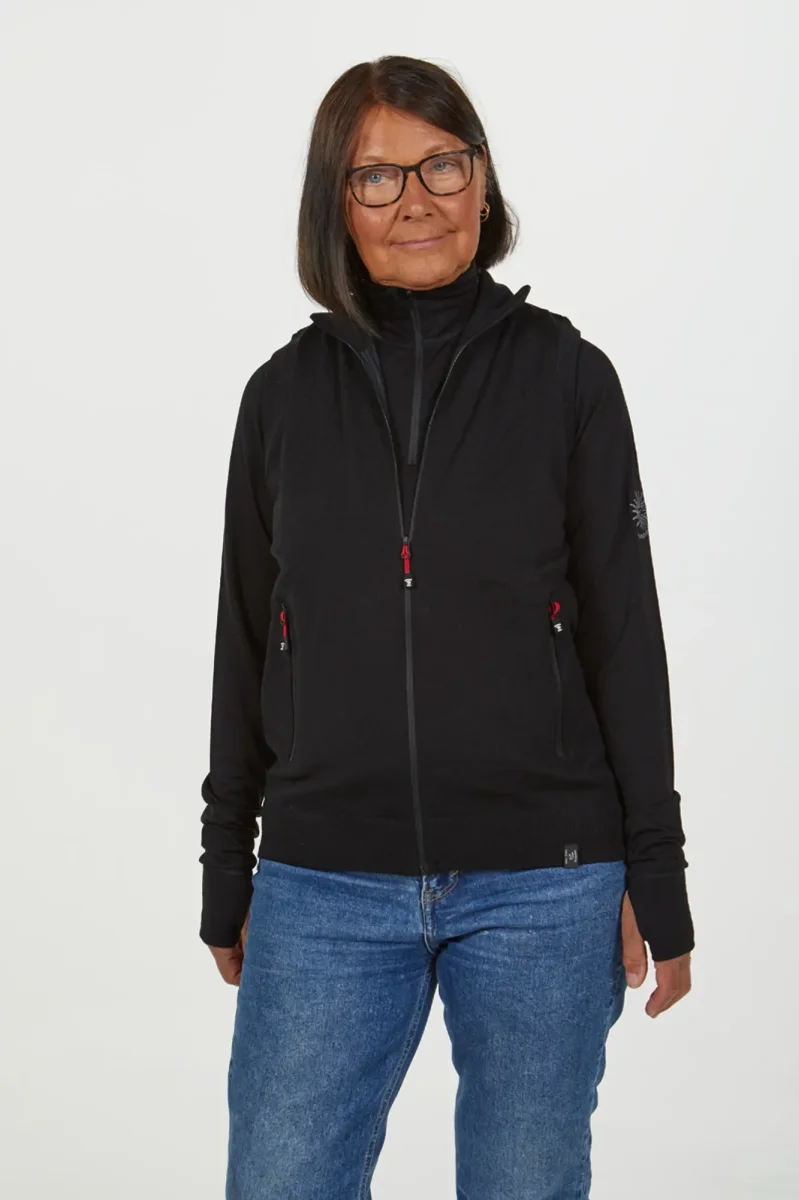 YORK VEST WINDBREAKER , 100% EXTRA FINE MERINOULL — NAVY - Bild 7
