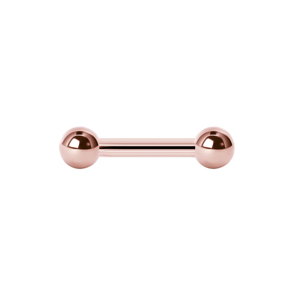 Barbell rak stav - Roséguld pvd - Piercingsmycke - Bild 2