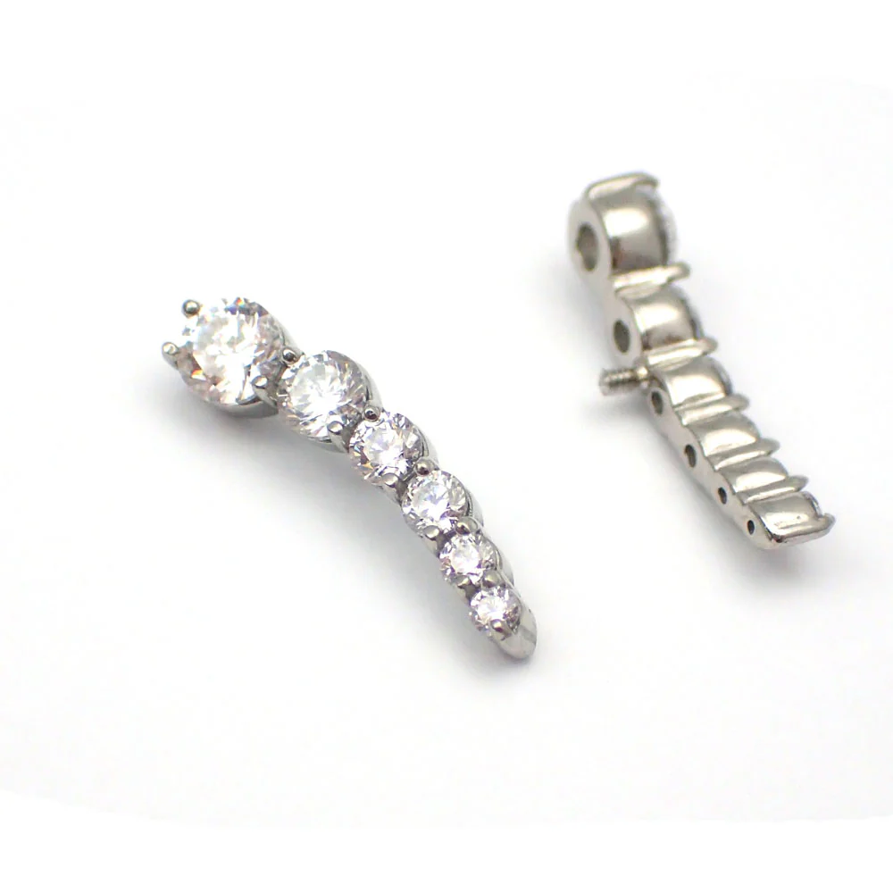 Cluster topp - Piercingsmycke med kristaller - Bild 4