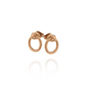 Never give up Earrings Rosegold
