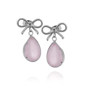 Molly Earrings Steel/Pink
