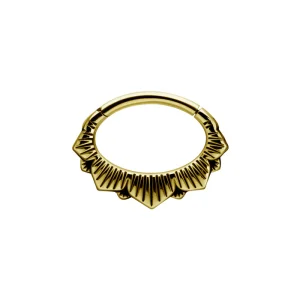 Septum / Daith Clicker - 24k-guldpläterat kirurgiskt stål