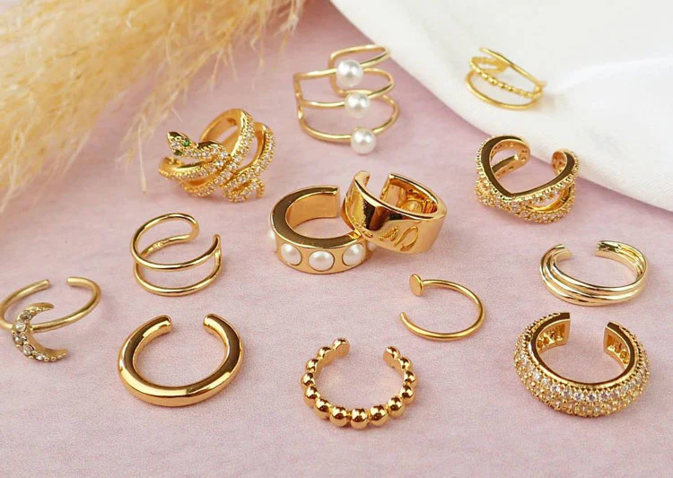 Ear cuff - Orm med kristaller - Bild 3