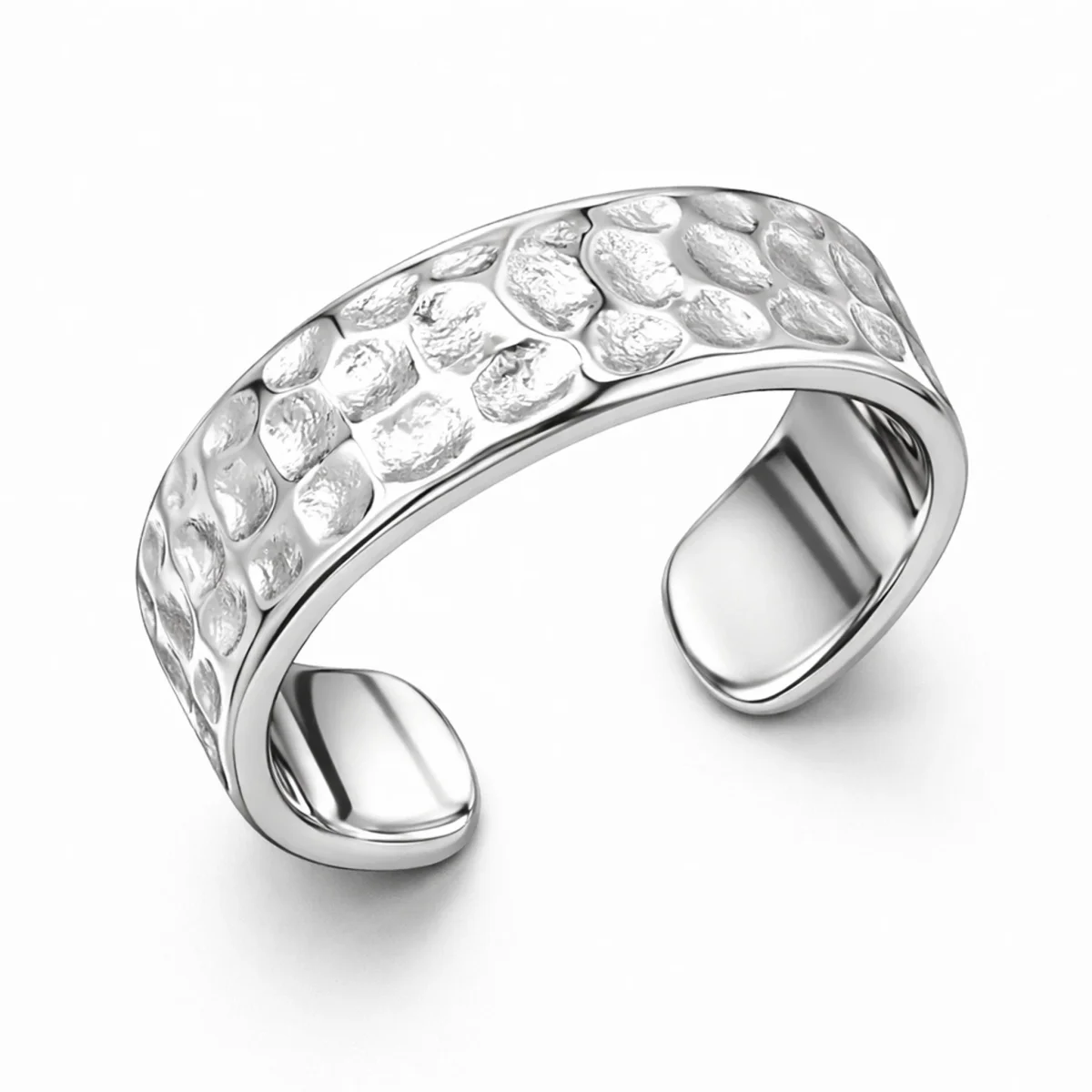 Ear cuff - Hamrad ring i äkta silver