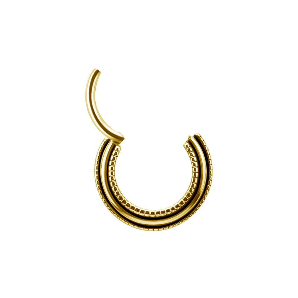 Piercingsmycke Ring - Guldpläterad clicker ring - Bild 3