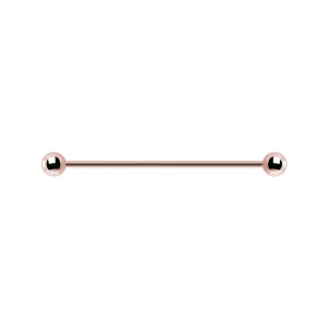 Industrial smycke - Roséguld pvd - Barbell stav
