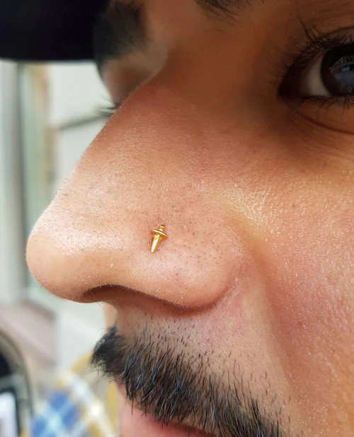 Dolk - Piercingsmycke - 24k-guldplätering - Bild 3