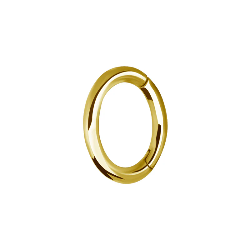 Oval rook clicker - Guldpläterad Ring - Bild 2
