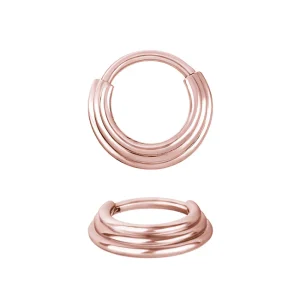 Clicker ring - Roséguld - Piercingsmycke i kirurgiskt stål