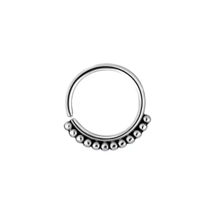 Tunn silverring - Seamless ring i kirurgiskt stål till piercing