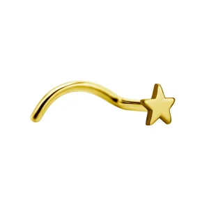 Nässmycke - Nässkruv 24k guld pvd - Stjärna