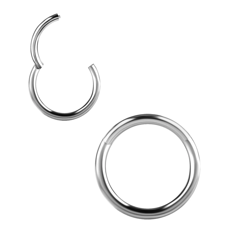 Clicker i titan - Slät segment ring - Piercingsmycke - Bild 3