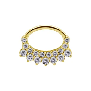 Septum / Daith Clicker ring - 24k guld pvd - Piercingsmycke