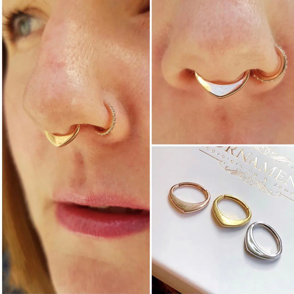 Septum / Daithsmycke - Guld -Teardrop ring - Bild 3