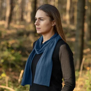 Damhalsduk i merinoull denim